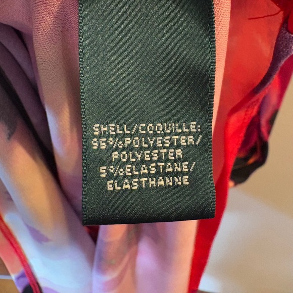 Lauren Ralph Lauren Floral Dress Women's Size 10 Sleeveless Ruched - Picture 7 of 9